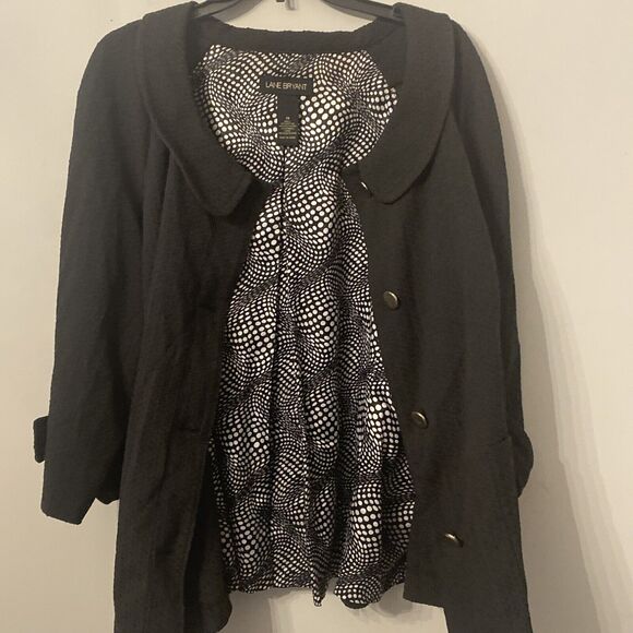 Lane Bryant Blazer Jacket Women's Plus Size 26 3/4 Sleeves Black - Picture 9 of 10